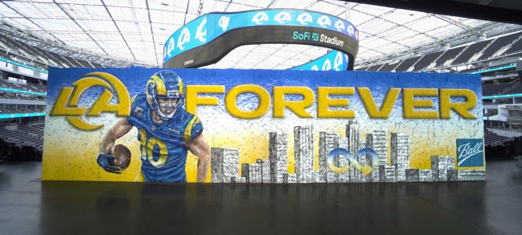 LA Forever Mural | Los Angeles Rams x Ball Corp | branded NFL sponsorship marketing