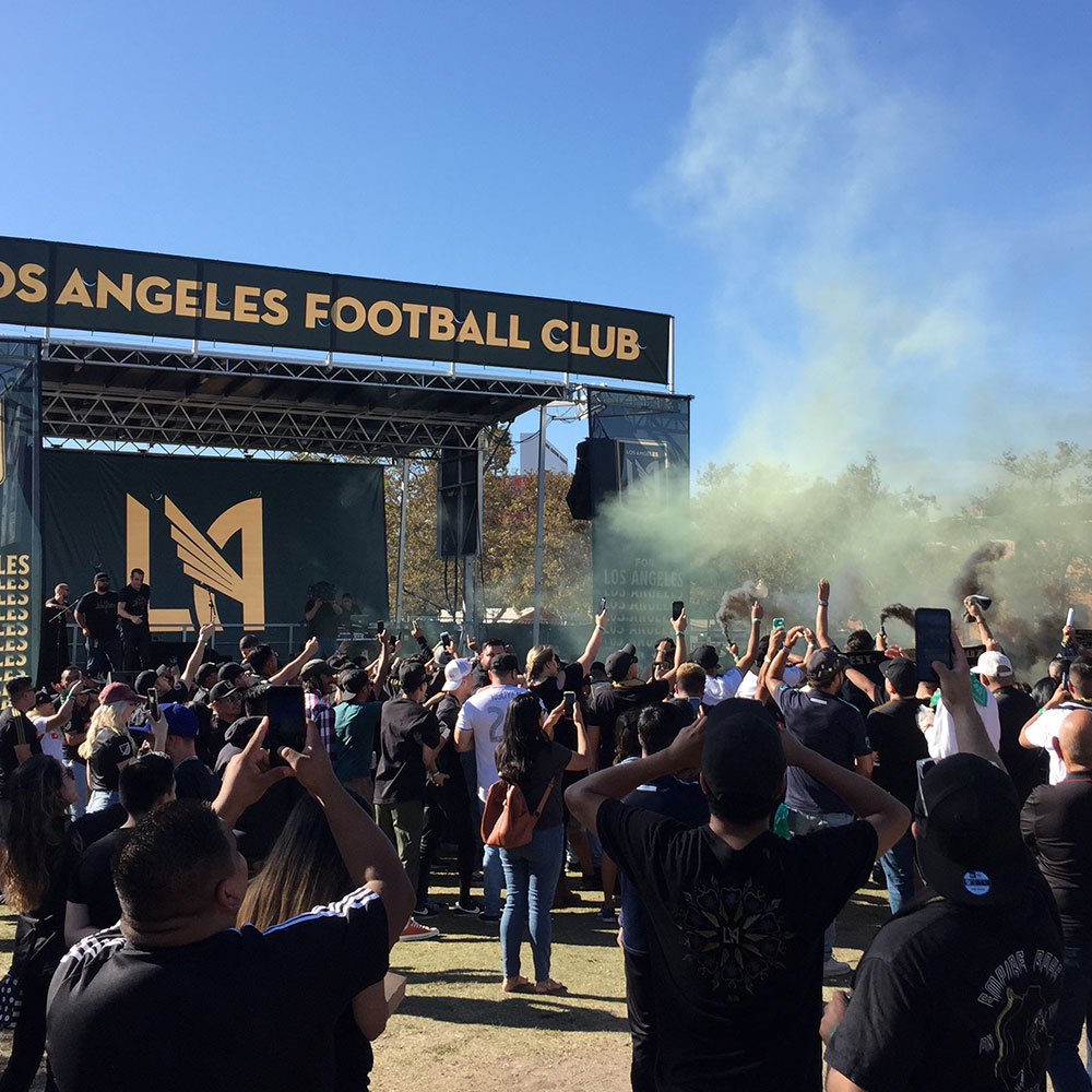 Event production at Los Angeles Football Club brand activation event