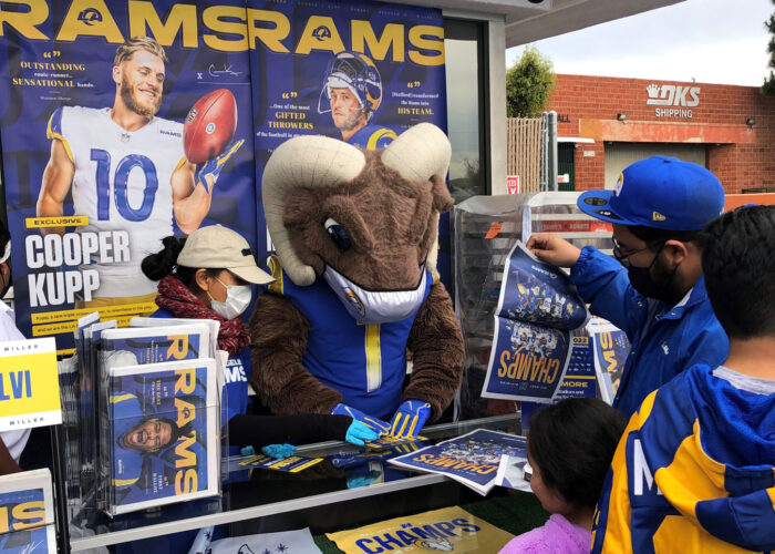 LA Rams brand activation in Los Angles, CA