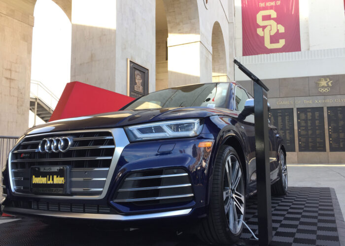 Downtown LA Motors car dealership brand activation at University of Southern California