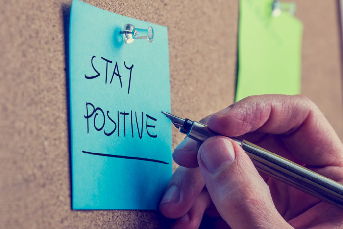 stay positive post it note